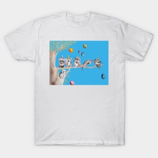 Koala Watercolor Painting, The Koalas Birthday Party - on Sky Blue T-Shirt